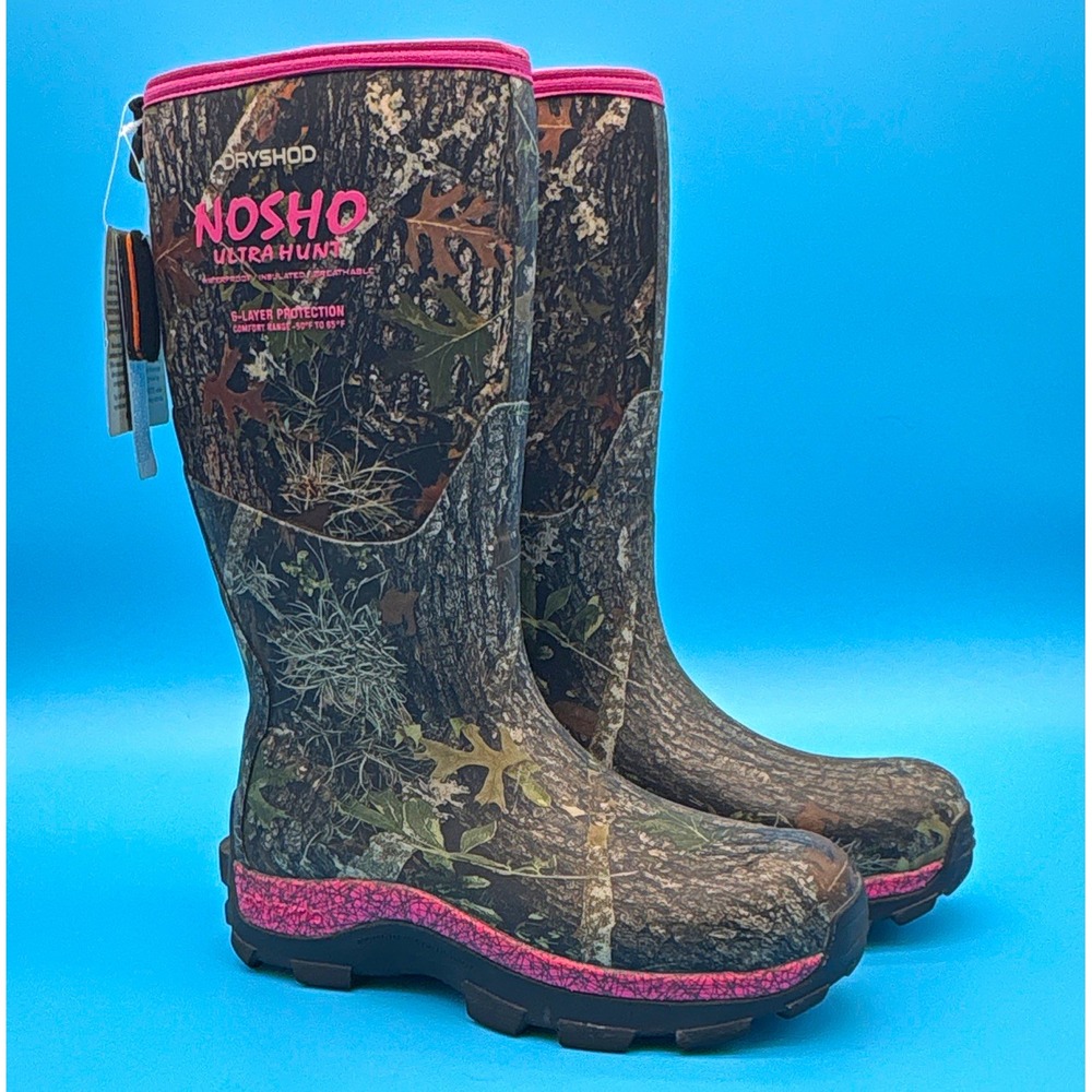 Dryshod NoSho Ultra Hunt Waterproof Insulated Camo Knee High Boots Women's 10